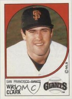 Will Clark #420 Baseball Cards 1988 Panini Stickers