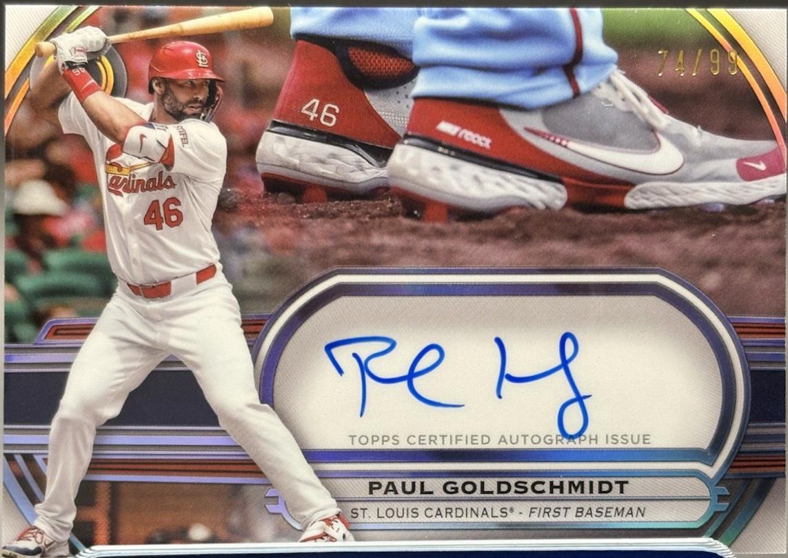 Paul Goldschmidt #TTC-PG Baseball Cards 2025 Topps Tribute to Cleats Autograph