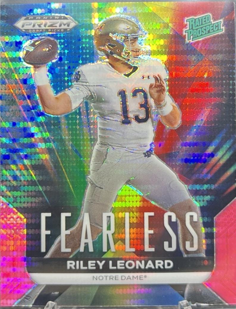 Riley Leonard [Neon Pink Pulsar] #F-RL Prices | 2024 Panini Prizm Draft ...
