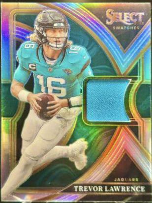 Trevor Lawrence #SS-18 Football Cards 2022 Panini Select Swatches Prizm