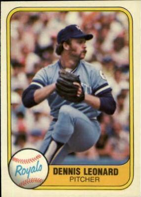 Dennis Leonard #42 Baseball Cards 1981 Fleer