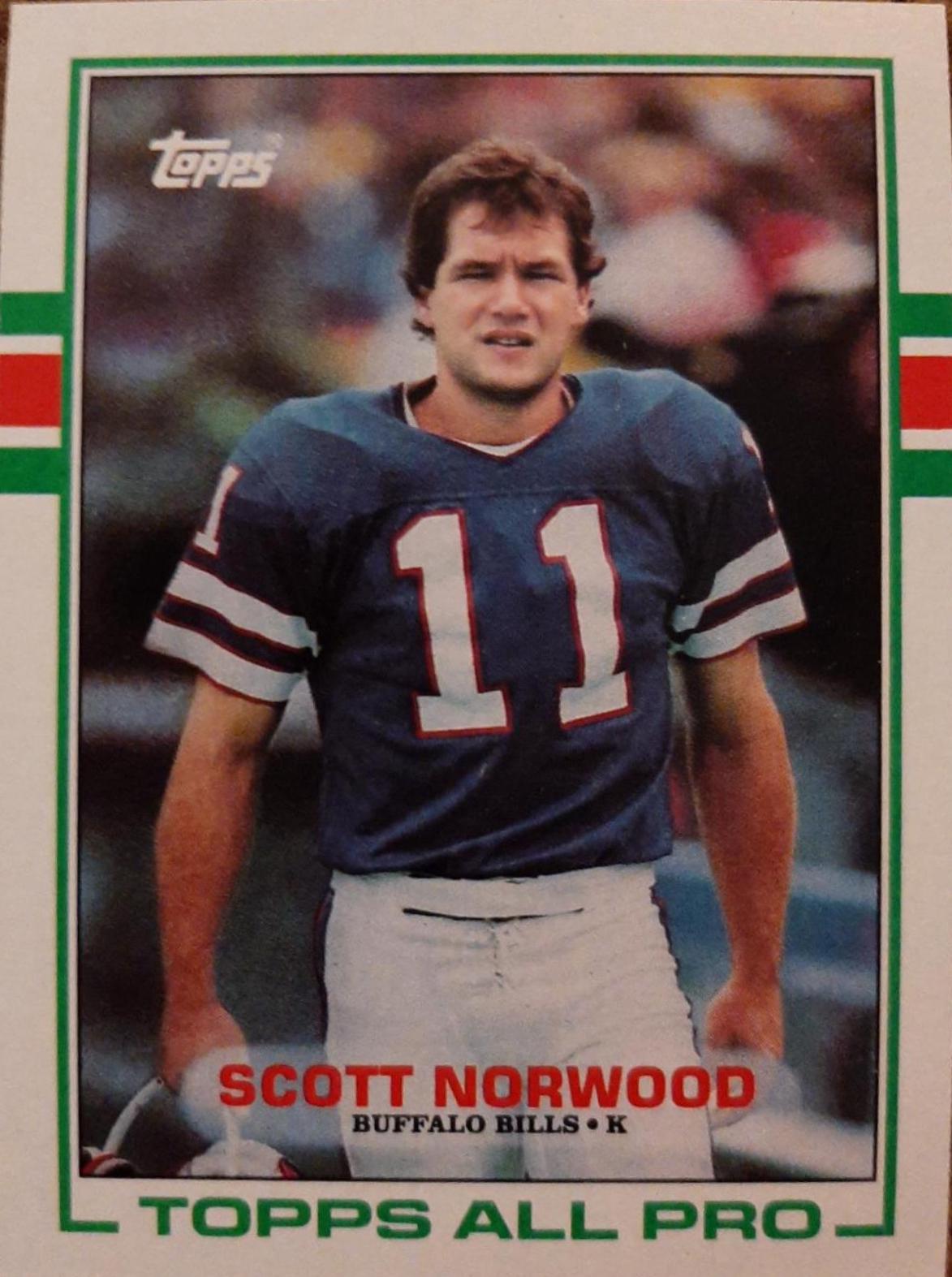 Scott Norwood #42 Football Cards 1989 Topps