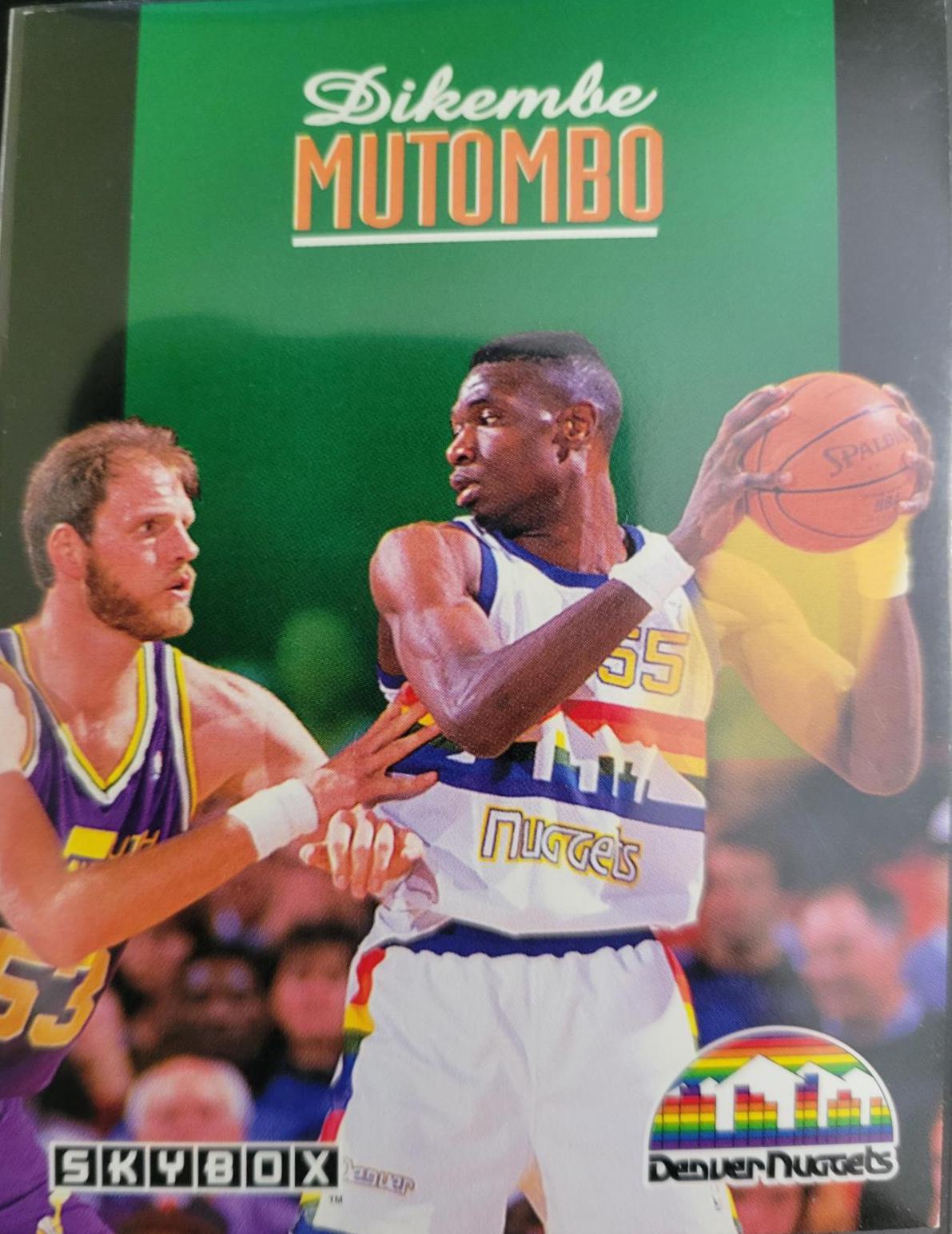 Dikembe Mutombo #64 Basketball Cards 1992 Skybox
