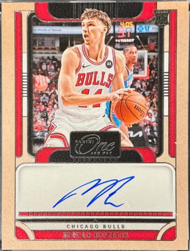 Matas Buzelis #4 2024 Panini One And One Rookie Autograph Basketball