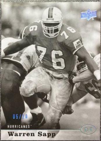 Warren Sapp #15 Football Cards 2013 Upper Deck