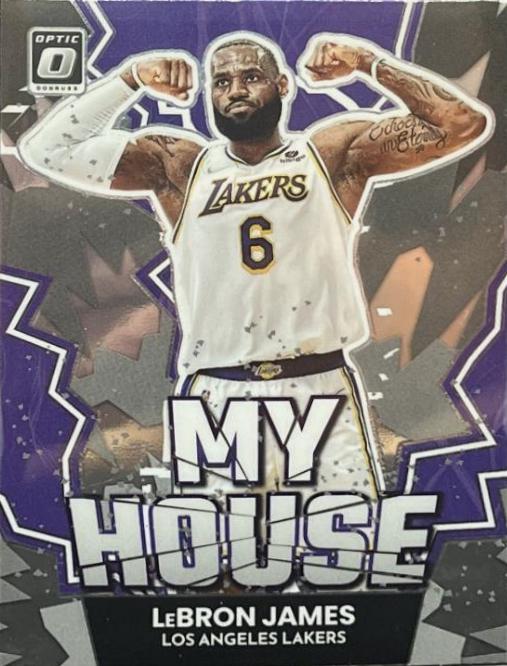LeBron James #4 Basketball Cards 2022 Panini Donruss Optic My House