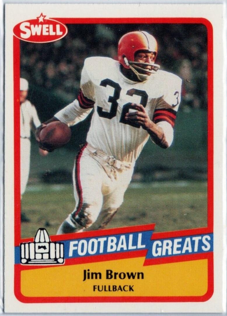 Jim Brown #47 Football Cards 1989 Swell Greats
