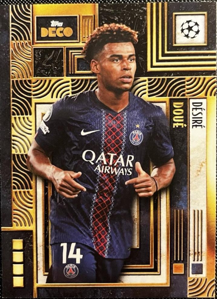 Lot X 3 Cards Desire Doué - PSG - Topps - Panini Rookie Card