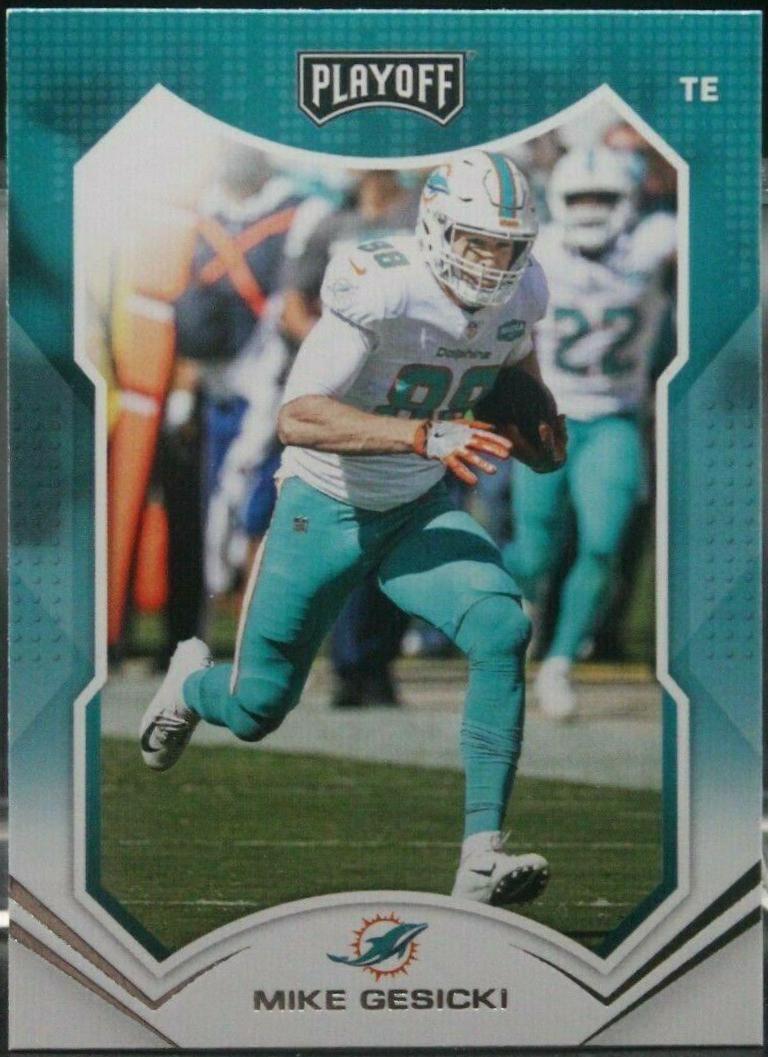 Mike Gesicki #10 Football Cards 2021 Panini Playoff