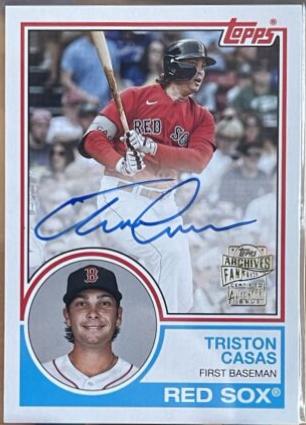 Triston Casas #83FF-TC 2024 Topps Archives 1983 Fan Favorites Autograph Baseball