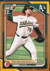 Josiah Romeo [Gold] #BD-184 Baseball Cards 2024 Bowman Draft Prices