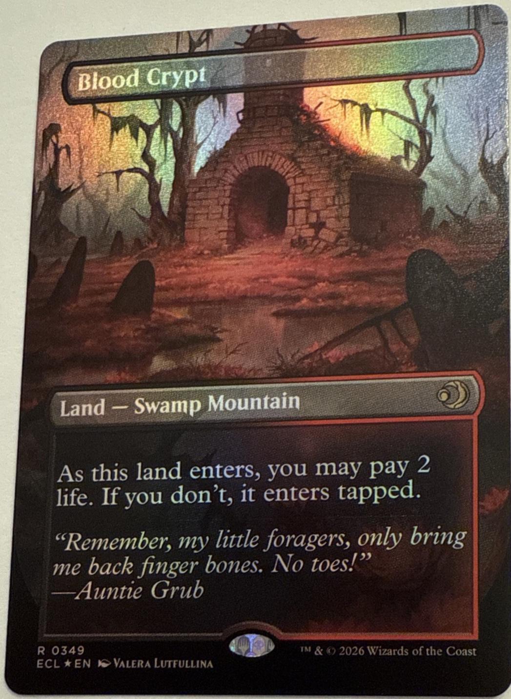 Blood Crypt [Borderless Foil] #349 Prices | Magic Lorwyn Eclipsed