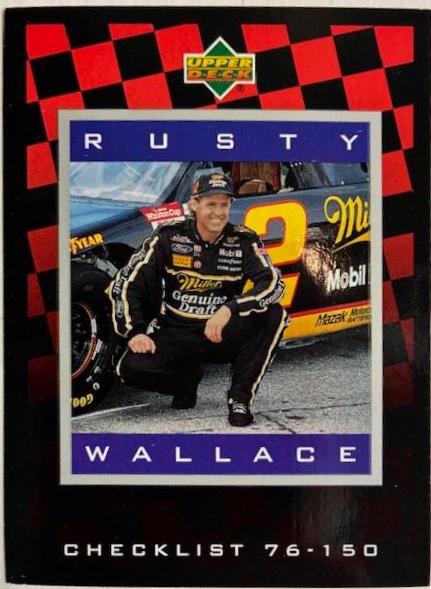 Rusty Wallace - Checklist #150 Racing Cards 1995 Upper Deck