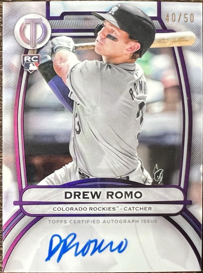 Drew Romo [Purple] #TA-DR Prices | 2025 Topps Tribute Autograph ...