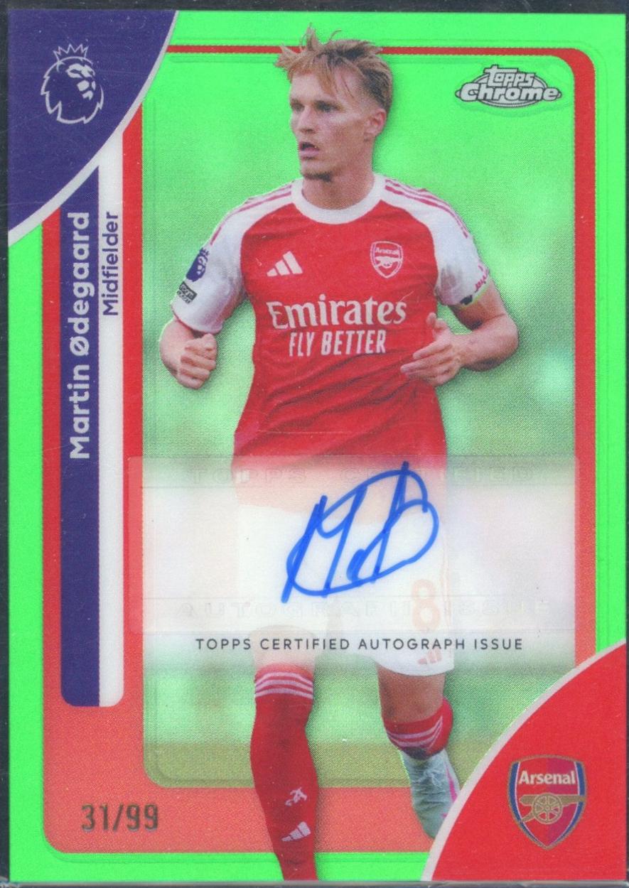 Martin Odegaard #CA-MO 2025 Topps Chrome UEFA Autograph