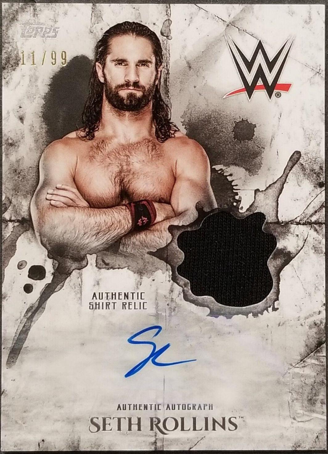 Seth Rollins #UAR-SR Wrestling Cards 2018 Topps WWE Undisputed Autograph Relic