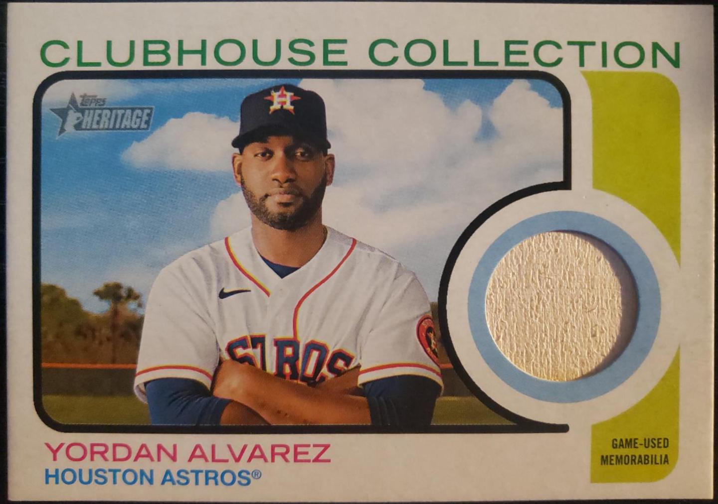 Yordan Alvarez #CC-YA Baseball Cards 2022 Topps Heritage Clubhouse Collection Relics