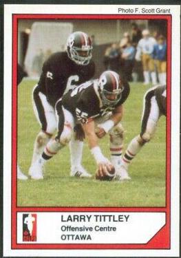 Larry Tittley #29 Football Cards 1984 Jogo CFL