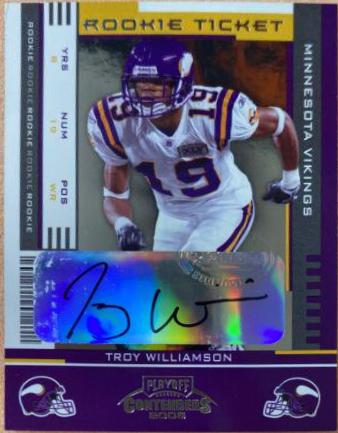 Troy Williamson #179 2005 Playoff Contenders Football
