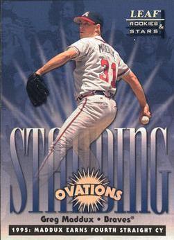 Greg Maddux #77 Baseball Cards 1998 Leaf Rookies & Stars Standing Ovation