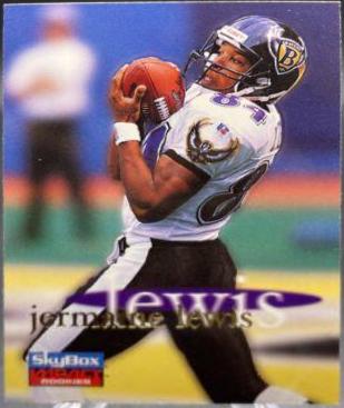 Jermaine Lewis #5 Football Cards 1996 Skybox Impact Rookies
