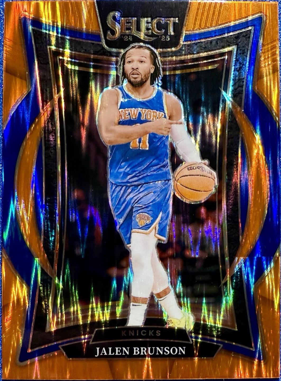 2024 Panini Select Jalen Brunson [Orange Flash Prizm] #42 card