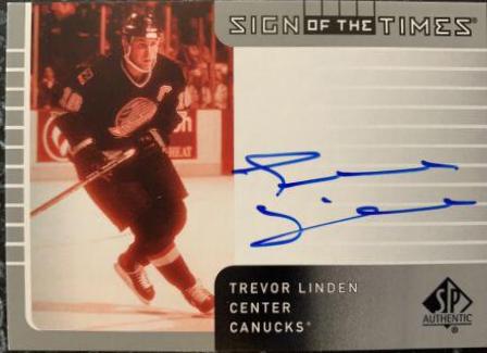 Trevor Linden #SOTT-TL Hockey Cards 2021 SP Authentic Sign of the Times Autographs