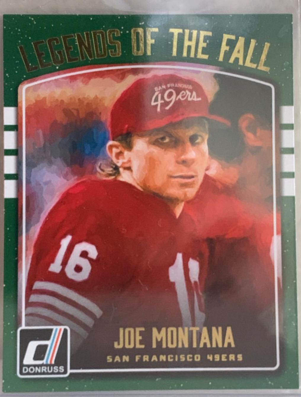 Joe Montana #9 Football Cards 2016 Panini Donruss Optic Legends of the Fall