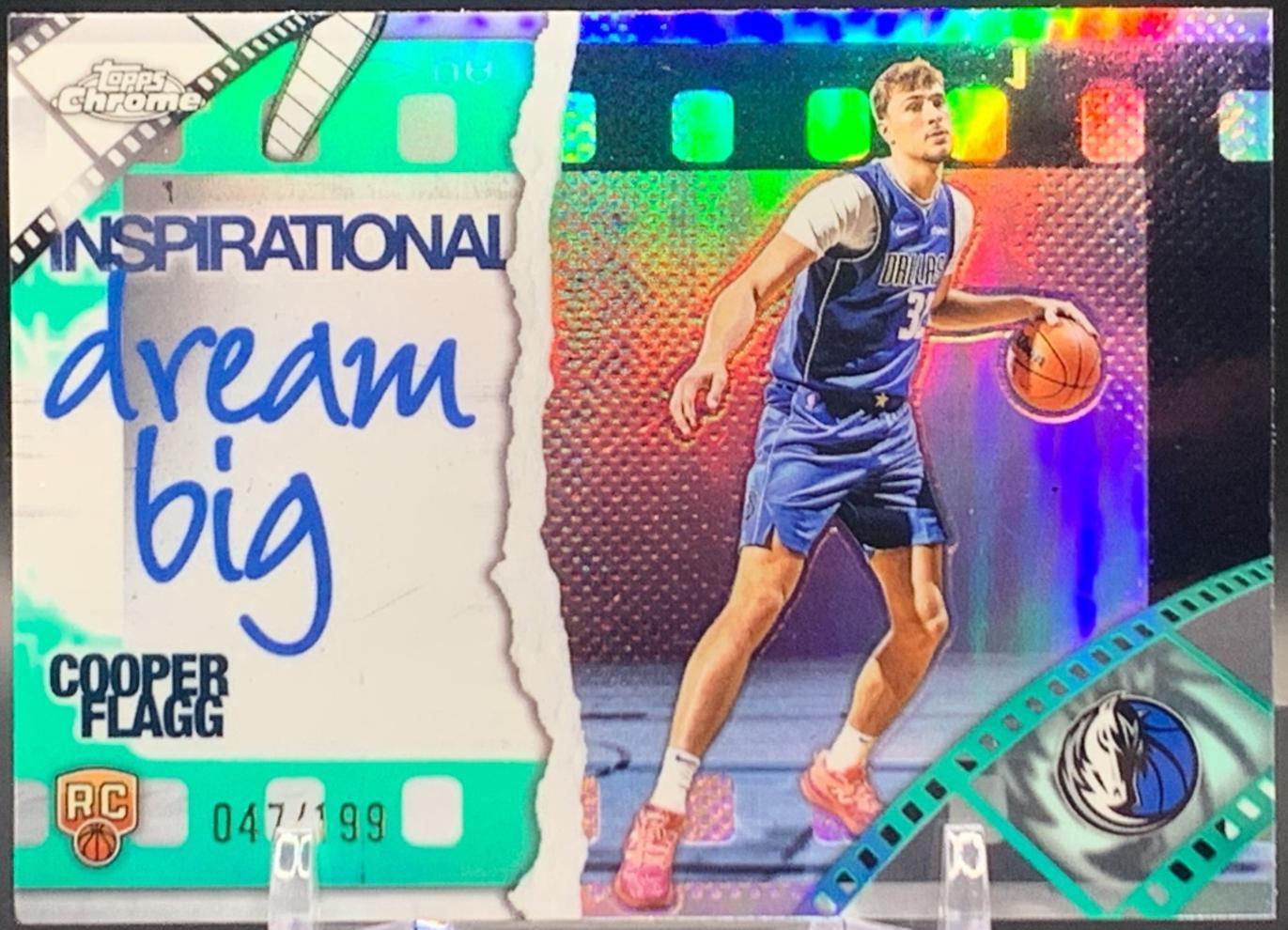2025 Topps Chrome Inspirational Cooper Flagg [Teal Refractor] #IP-18 card