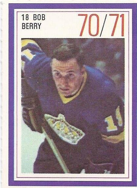 Bob Berry Hockey Cards 1970 Esso Power Players
