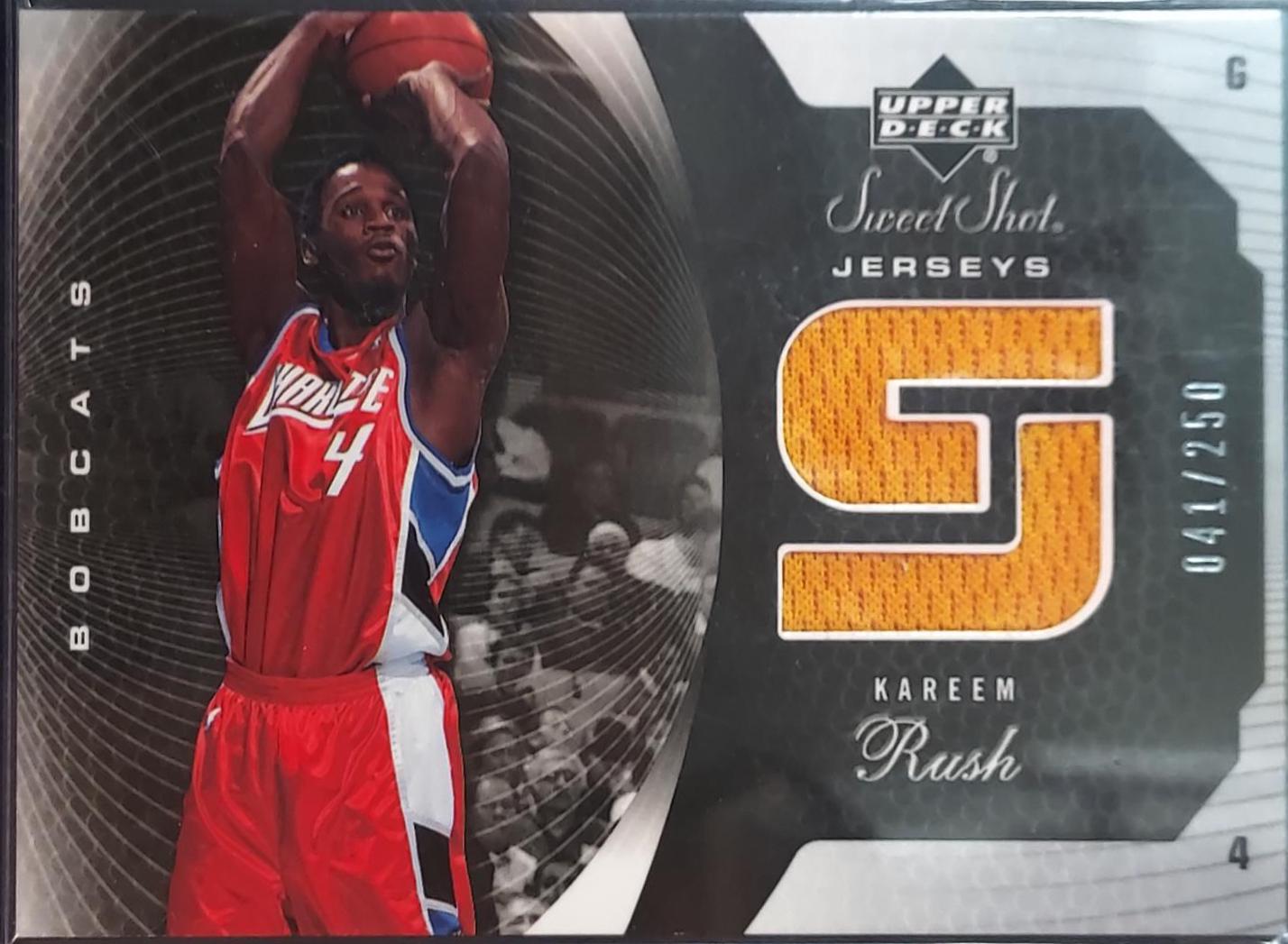 KEREEM RUSH #SSJ-KR Basketball Cards 2004 Upper Deck Sweet Shot Sweet Shot Jersey