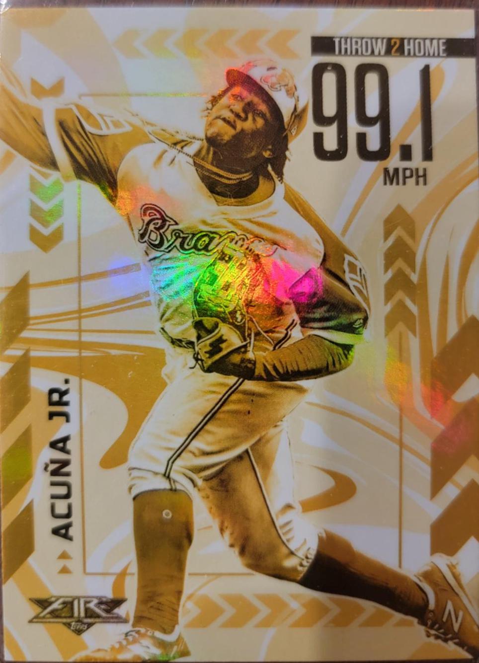 Ronald Acuna Jr #AA-4 Baseball Cards 2020 Topps Fire Arms Ablaze