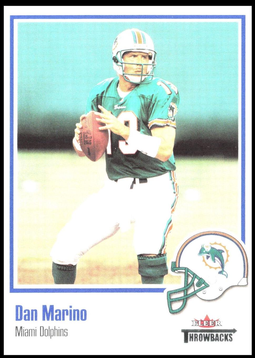 Dan Marino #54 Football Cards 2002 Fleer Throwbacks