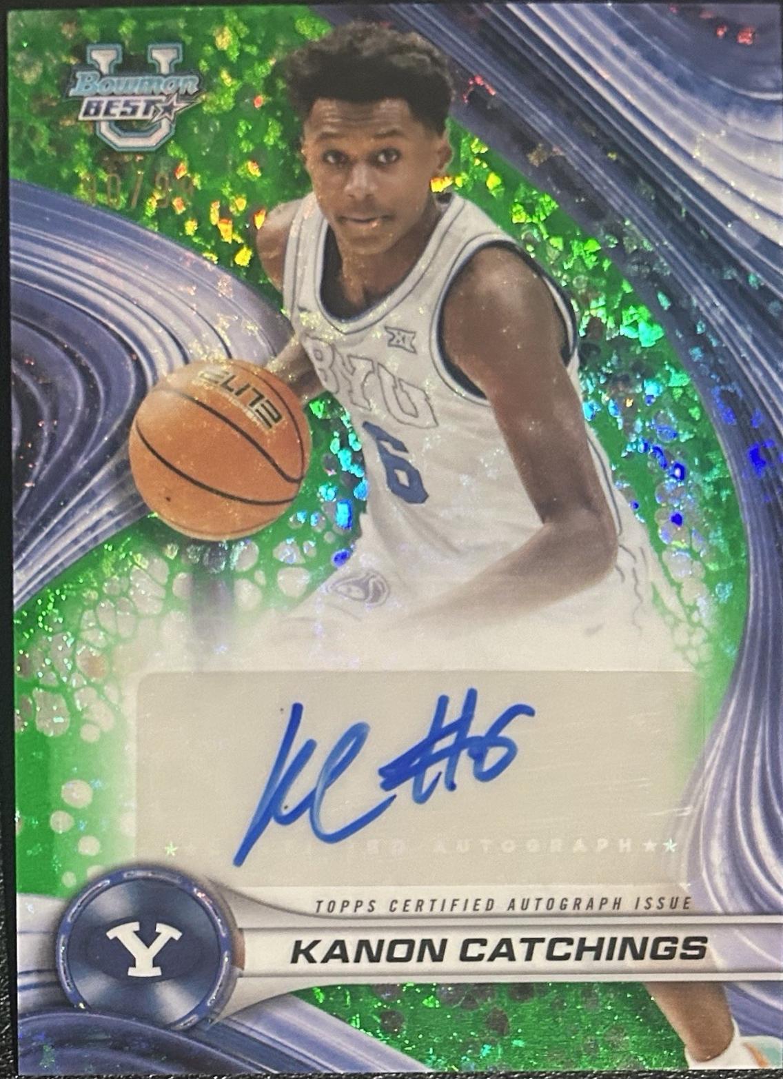 Kanon Catchings [Green Mini-Diamond Refractor] #B24-KC
