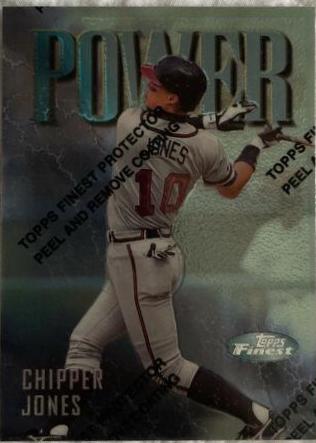 Chipper Jones #108 Baseball Cards 1997 Finest Embossed