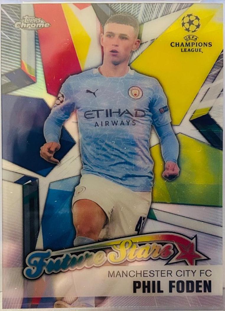 Phil Foden #FS-PF Soccer Cards 2021 Topps Chrome UEFA Champions League Future Stars