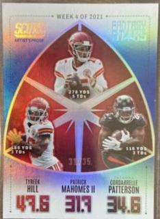 Tyreek Hill, Patrick Mahomes II, Cordarrelle Patterson