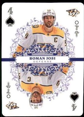 Roman Josi #4 Hockey Cards 2022 O Pee Chee Playing Cards