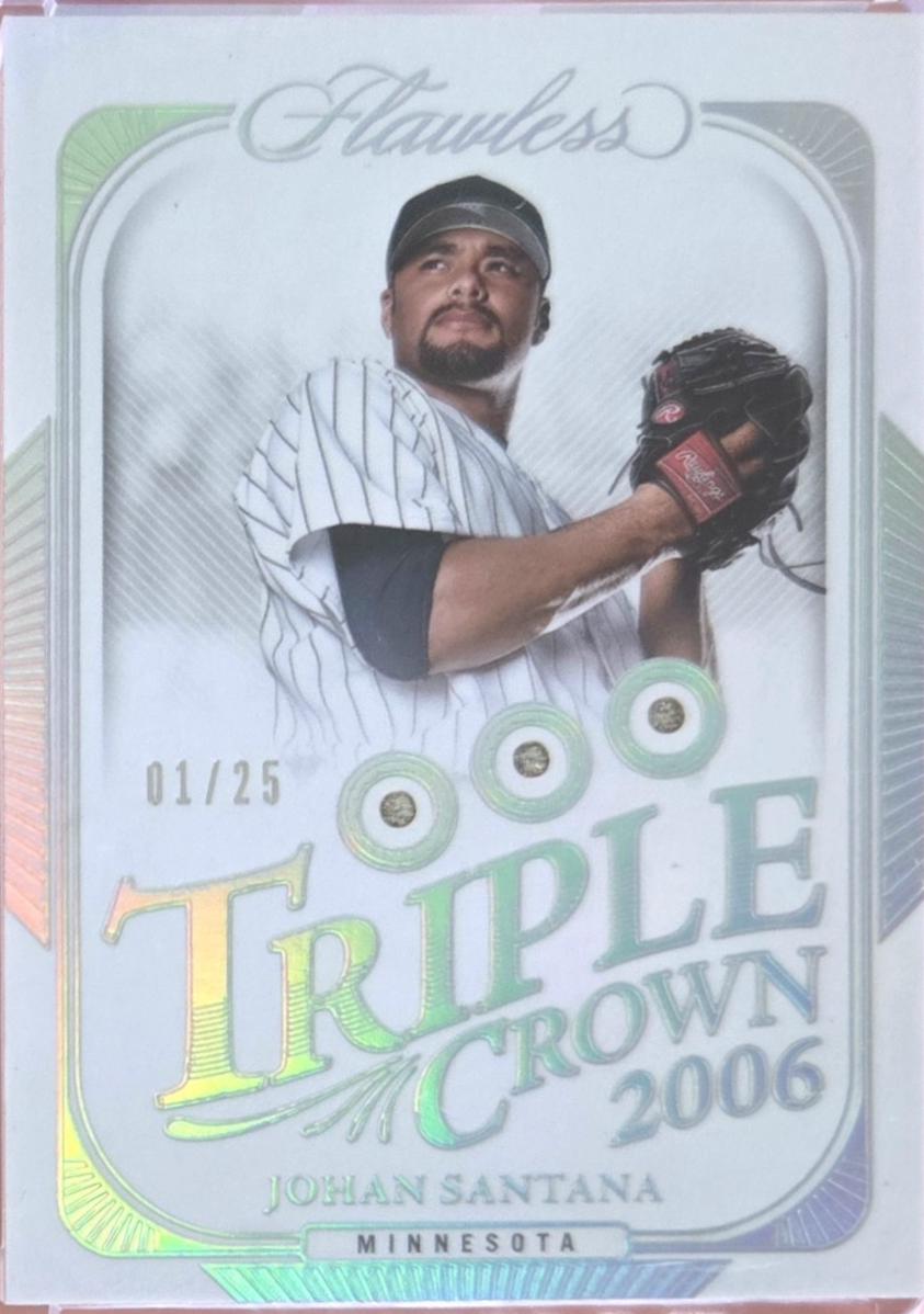 Johan Santana #4 Baseball Cards 2024 Panini Flawless Triple Crown
