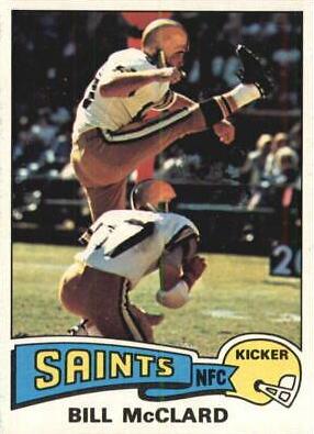Bill McClard #382 Football Cards 1975 Topps