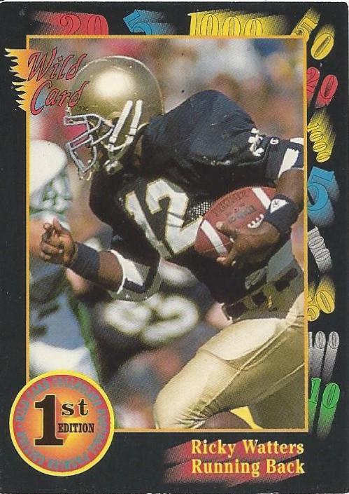 Ricky Watters #56 1991 Wild Card College Draft Picks Football