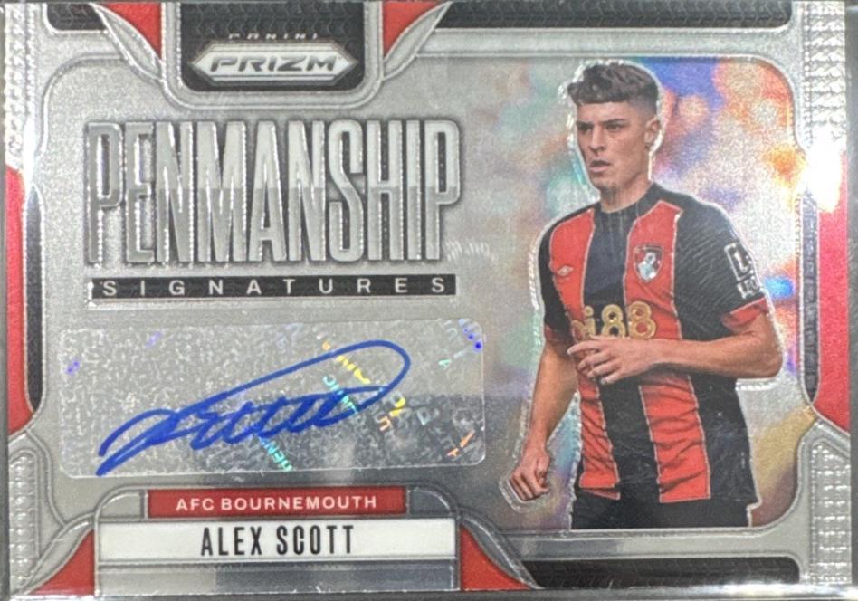 Alex Scott #6 Soccer Cards 2024 Panini Prizm Premier League Penmanship
