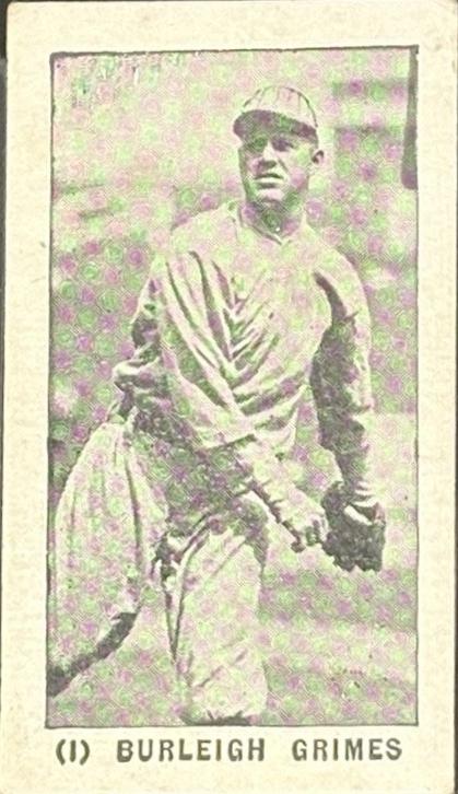 Burleigh Grimes #1 1928 W502 Baseball