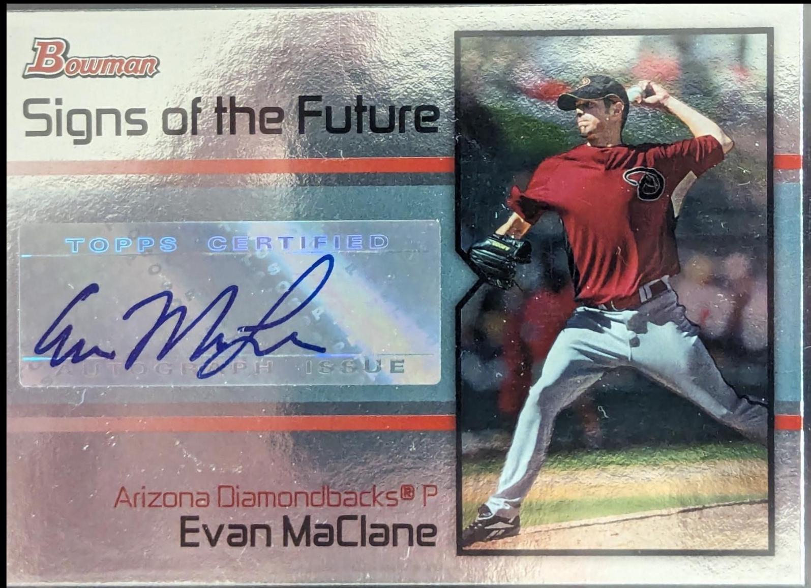 Evan MaClane #SOF-EM Baseball Cards 2008 Bowman Signs of the Future
