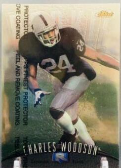 Charles Woodson [w/ Coating] #142 Football Cards 1998 Topps Finest