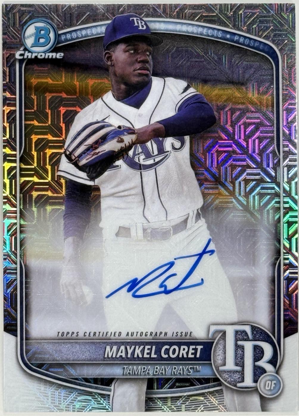Maykel Coret #BMA-MC 2025 Bowman Chrome Mega Box Prospects Autograph Baseball