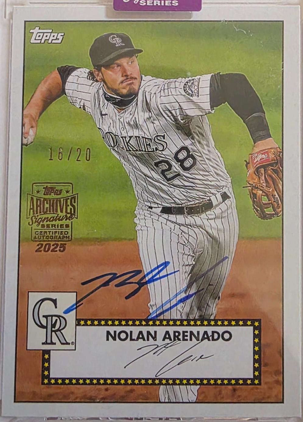 Nolan Arenado #T52-35 2025 Topps Archives Signature Series Baseball