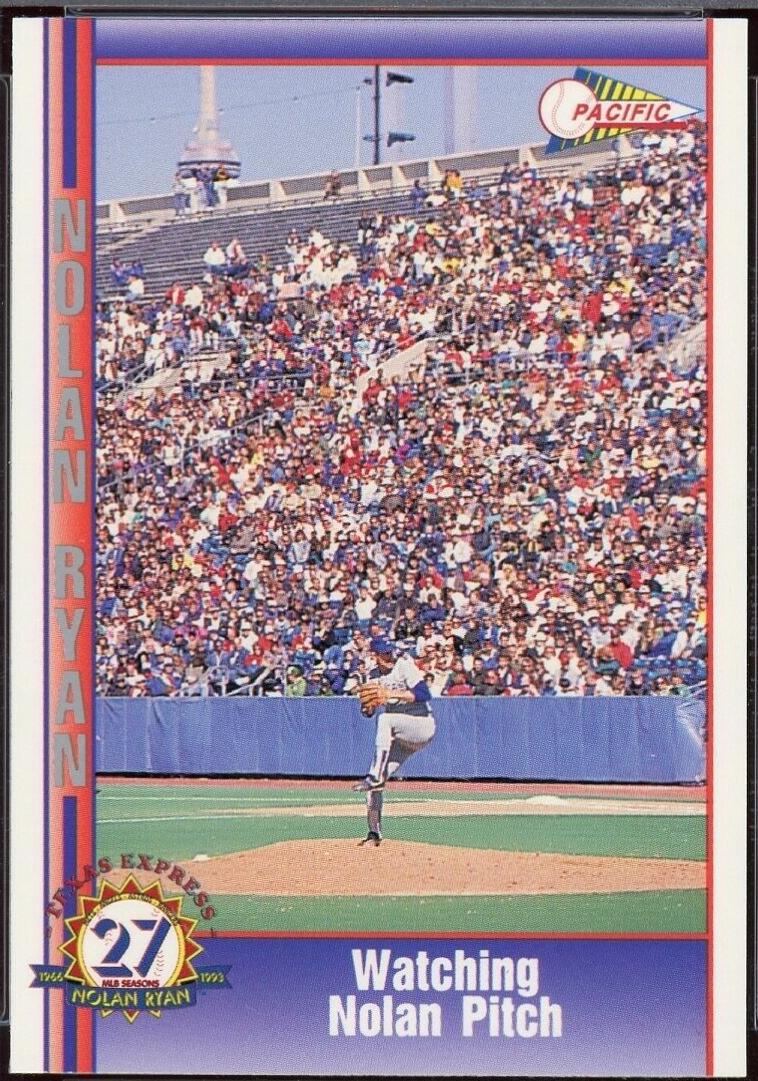 Watching Nolan Pitch #102 Baseball Cards 1993 Pacific Nolan Ryan 27th Season