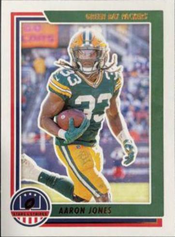 Aaron Jones #STS-AJO Football Cards 2021 Panini Chronicles Stars and Stripes