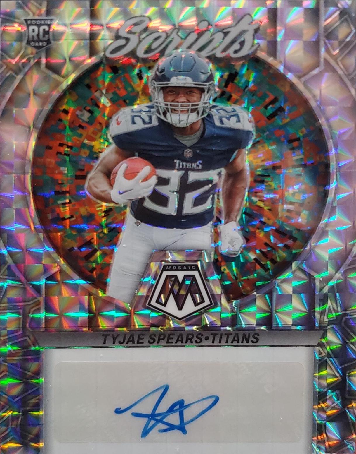 Tyjae Spears #RS-TSP Football Cards 2023 Panini Mosaic Rookie Scripts